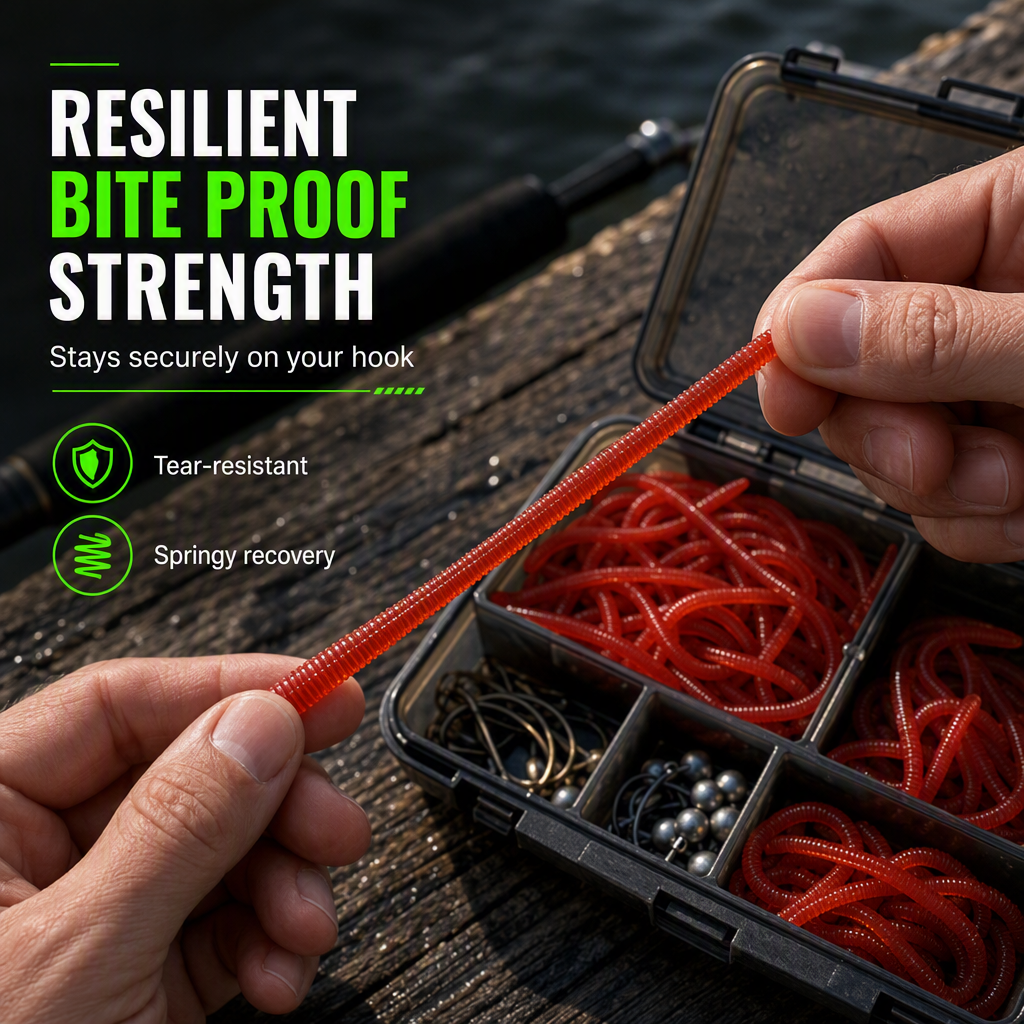 🎣Simulation Earthworm Soft Fishing Lures – Scented, Lifelike, Durable 🌊