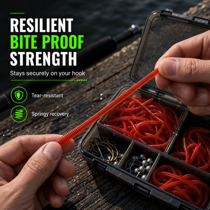🎣Simulation Earthworm Soft Fishing Lures – Scented, Lifelike, Durable 🌊