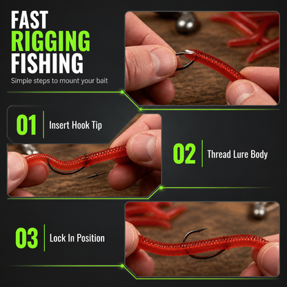 🎣Simulation Earthworm Soft Fishing Lures – Scented, Lifelike, Durable 🌊