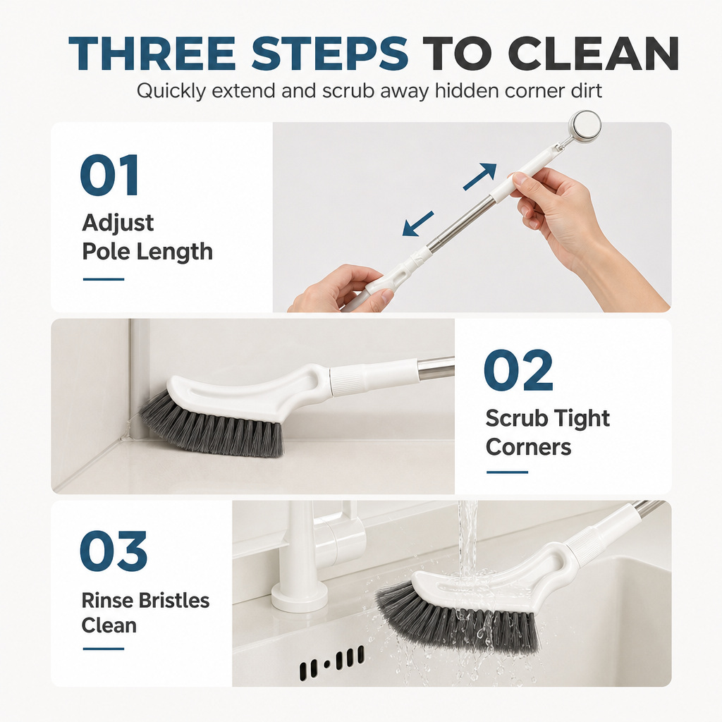 🧹Multifunctional Extendable Long Handle Floor Scrub Brush
