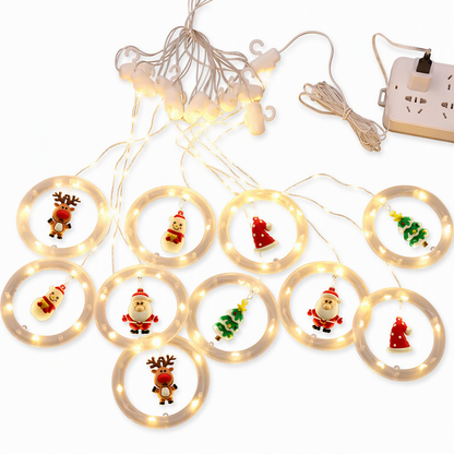 🎄Christmas Curtain Lights – Remote Control & 8 Lighting Modes for Cozy Holiday Windows ✨🎁