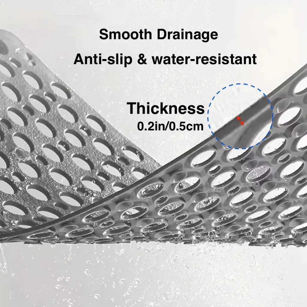 💧 Premium Anti Slip Shower Safety Mat with Strong Suction Cups - Make Every Shower Feel Safer 🚿