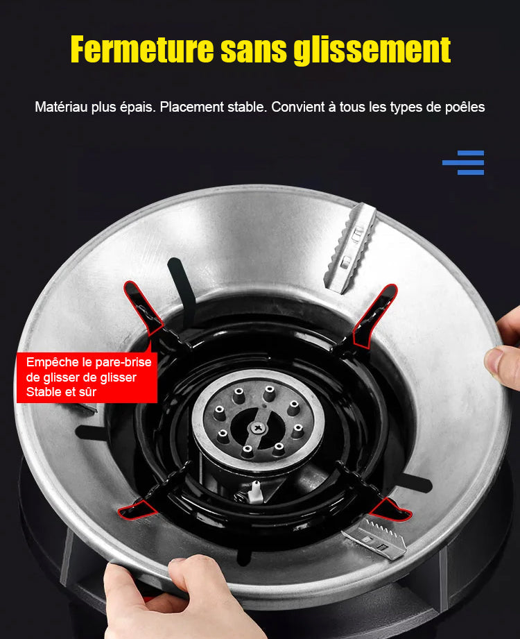 Energisparande filt till gasspis för hushållsbruk