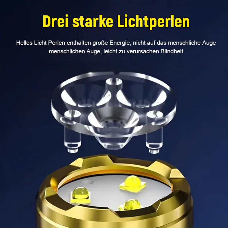 Tre-Öga Miniblixt Superkraftig Ficklampa