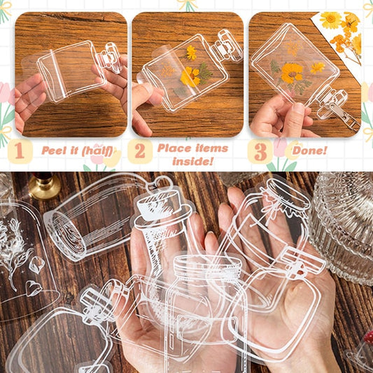 Lättpressad bokmärkesset med torkade blommor (20 st)