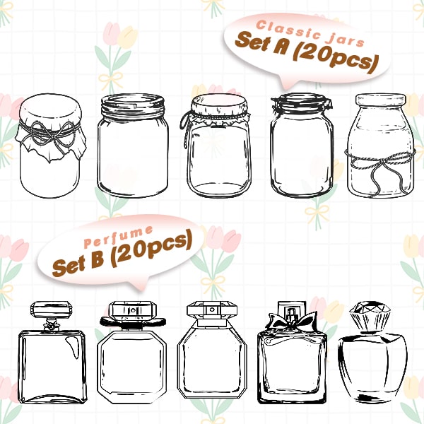 Lättpressad bokmärkesset med torkade blommor (20 st)